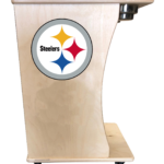 Clear-side-table Steelers-logo