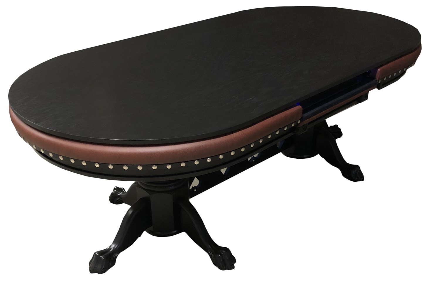 Deluxe raised rail poker tables