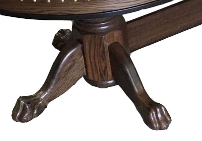 Claw feet pedestal base